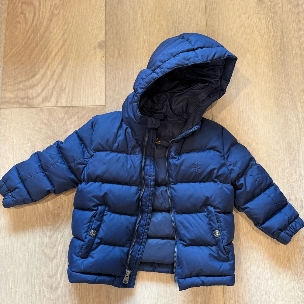 Ralph Lauren Kids Navy Puffer Coat